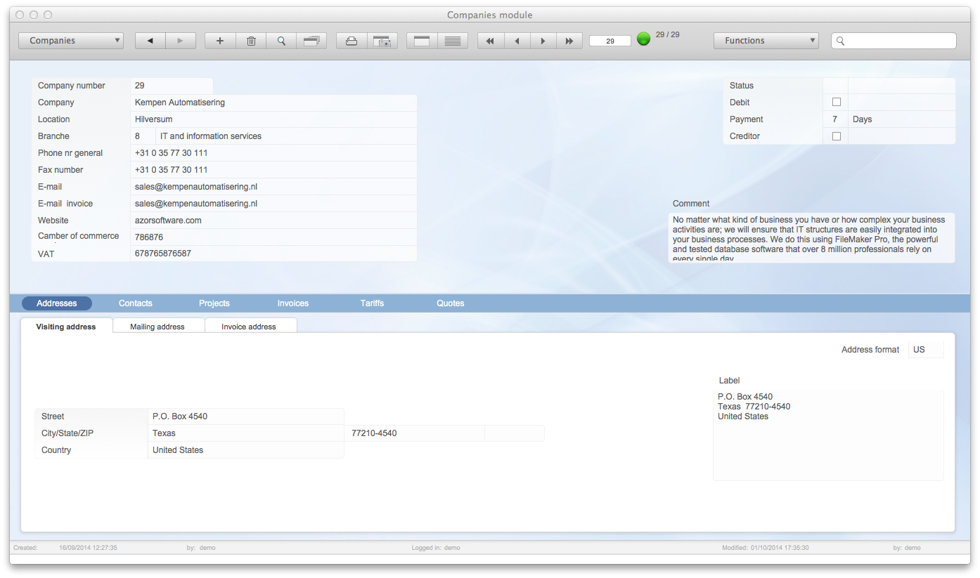 CRM software for Mac